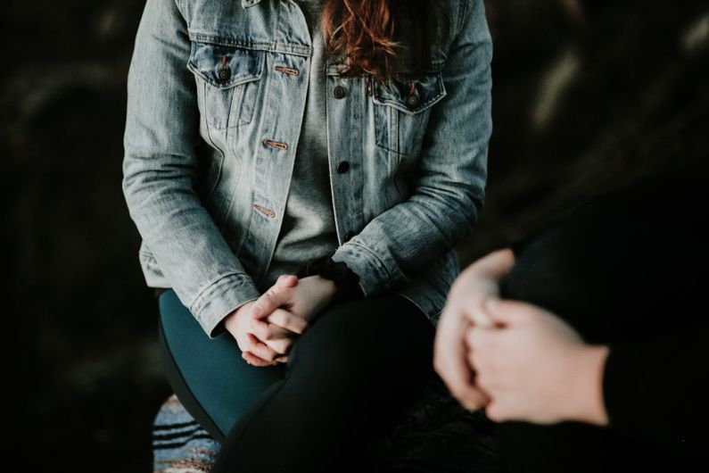 Therapy - woman wearing gray jacket