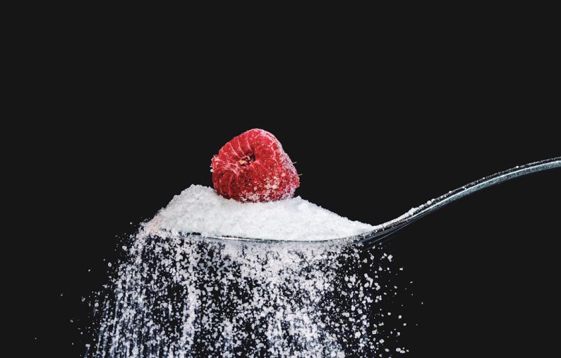 Sugar - ice with cherry on top