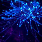 Fiber - purple and blue light digital wallpaper