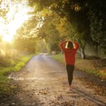 Health - woman walking on pathway during daytime