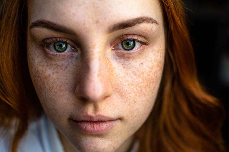 Acne - woman in white crew neck shirt