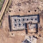 Foundation - aerial view of gray concrete building